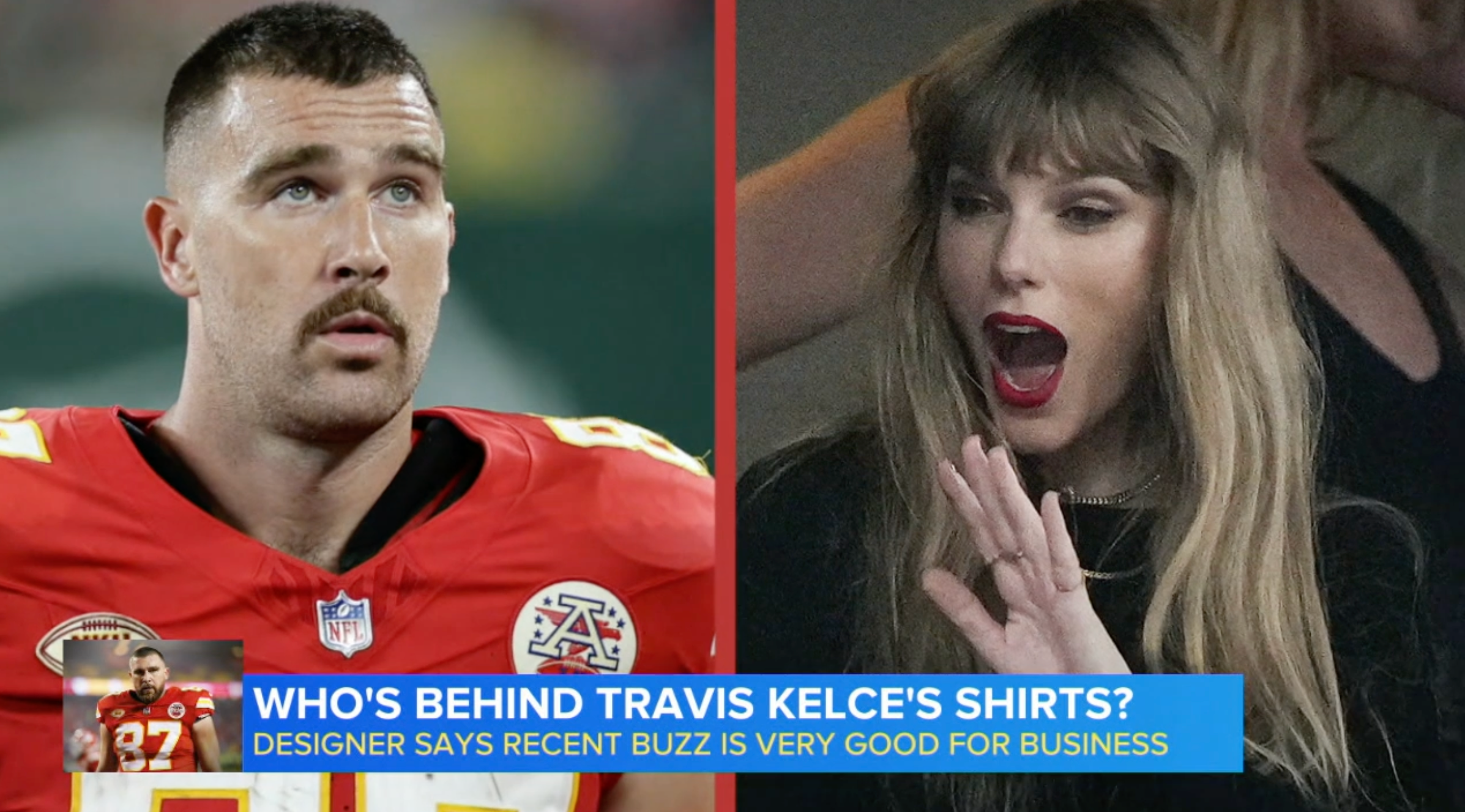 ABC News - Who’s behind Travis Kelce shirts?