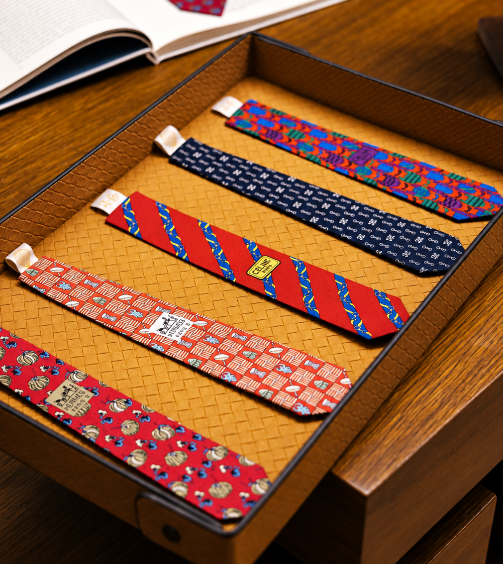 J. Logan Home Marque bookmarks handcrafted from existing designer silk scarves