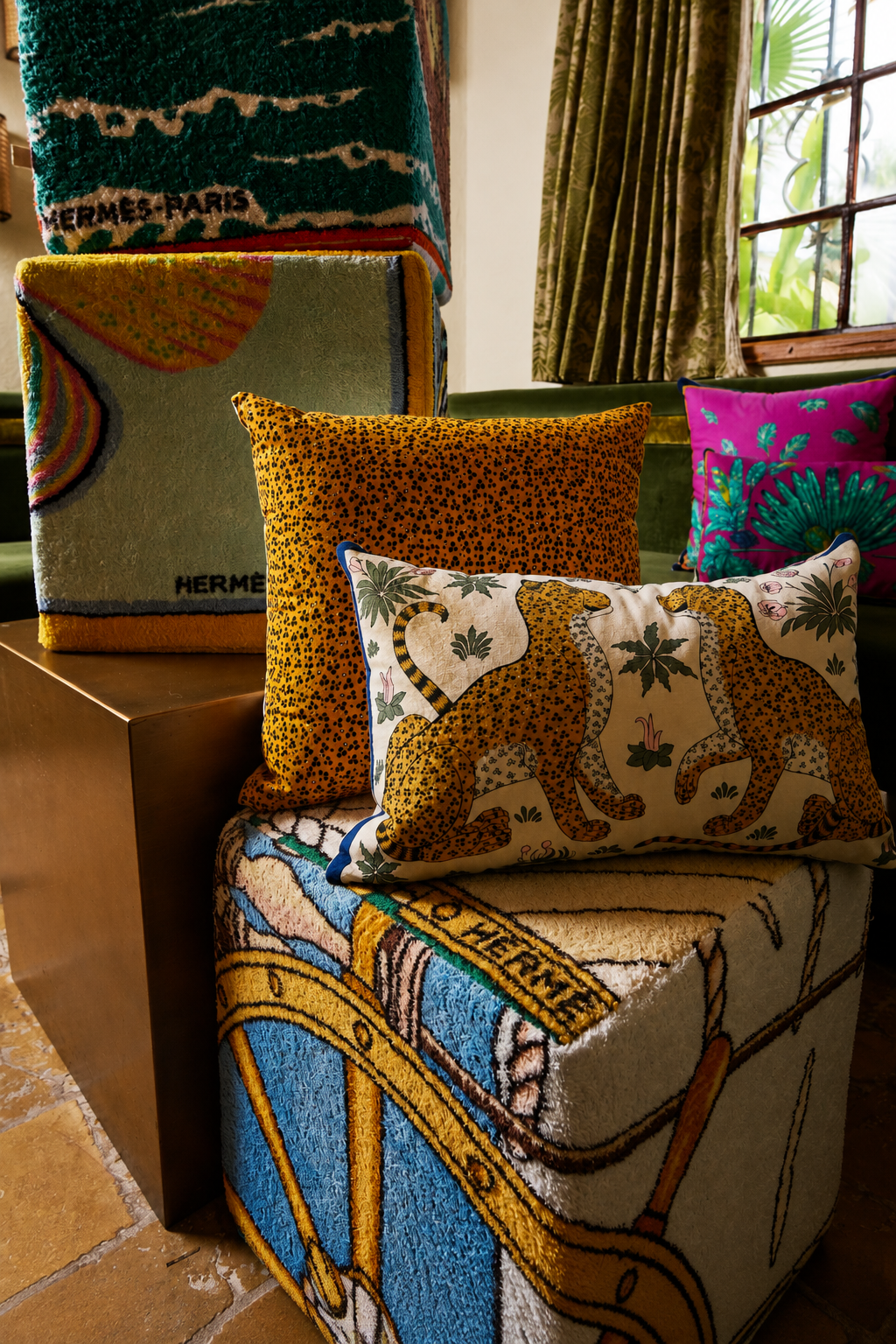 J. Logan Home decorative pillows handcrafted from existing designer textiles