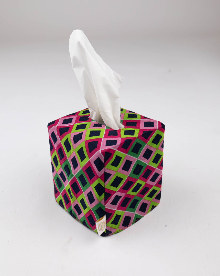 Tissue box cover, handmade by J. Logan Home in Palm Beach
