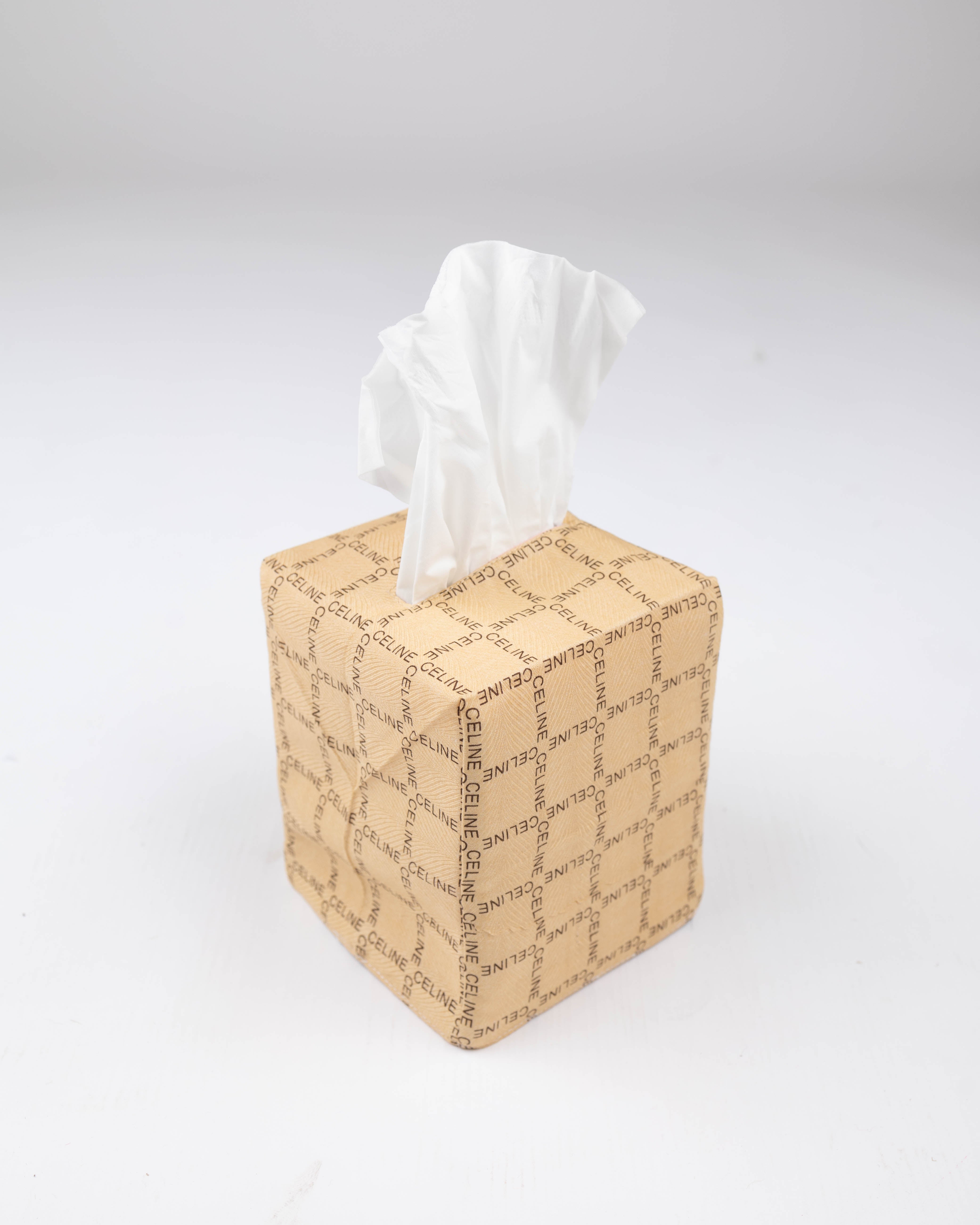 Tissue box cover, handmade by J. Logan Home in Palm Beach
