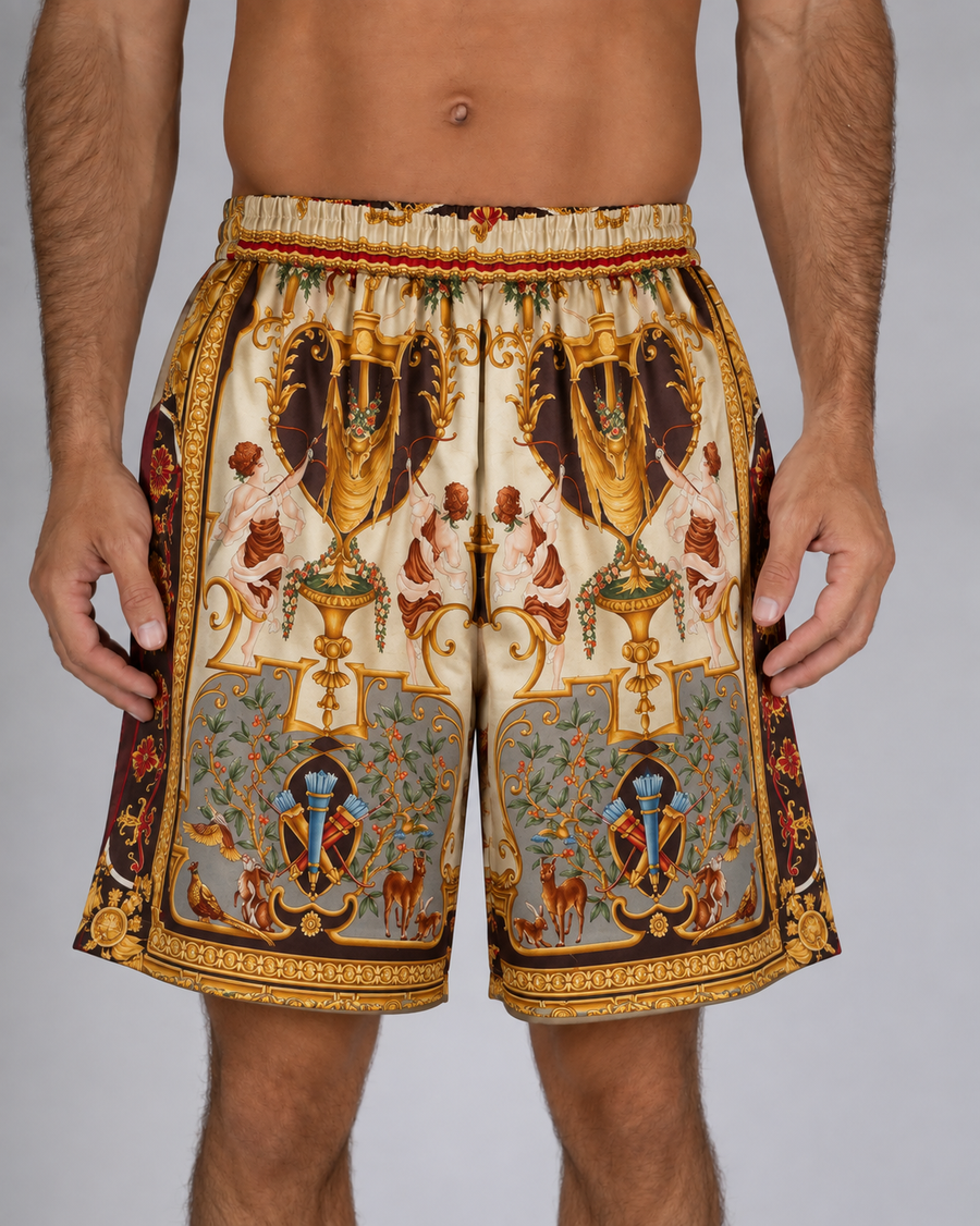 THE BOXER | BAROQUE - silk boxer shorts, handmade in Palm Beach from vintage designer materials (view 3)
