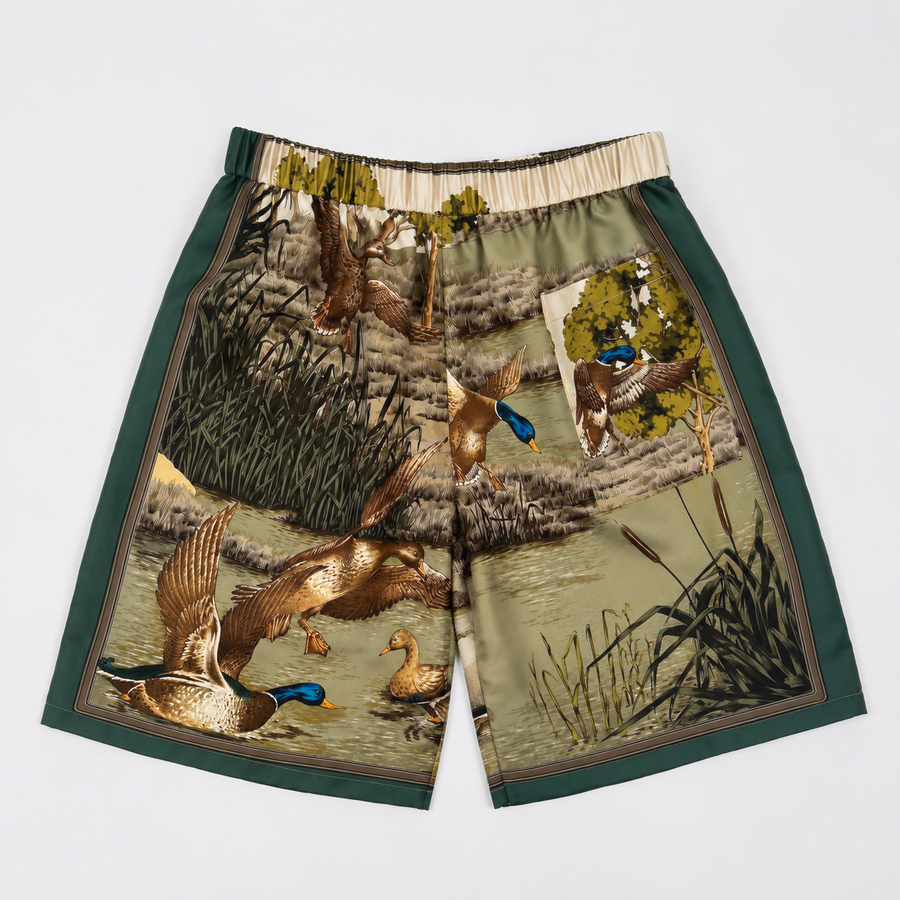 THE BOXER | MARSH - silk boxer shorts, handmade in Palm Beach from vintage designer materials (view 2)