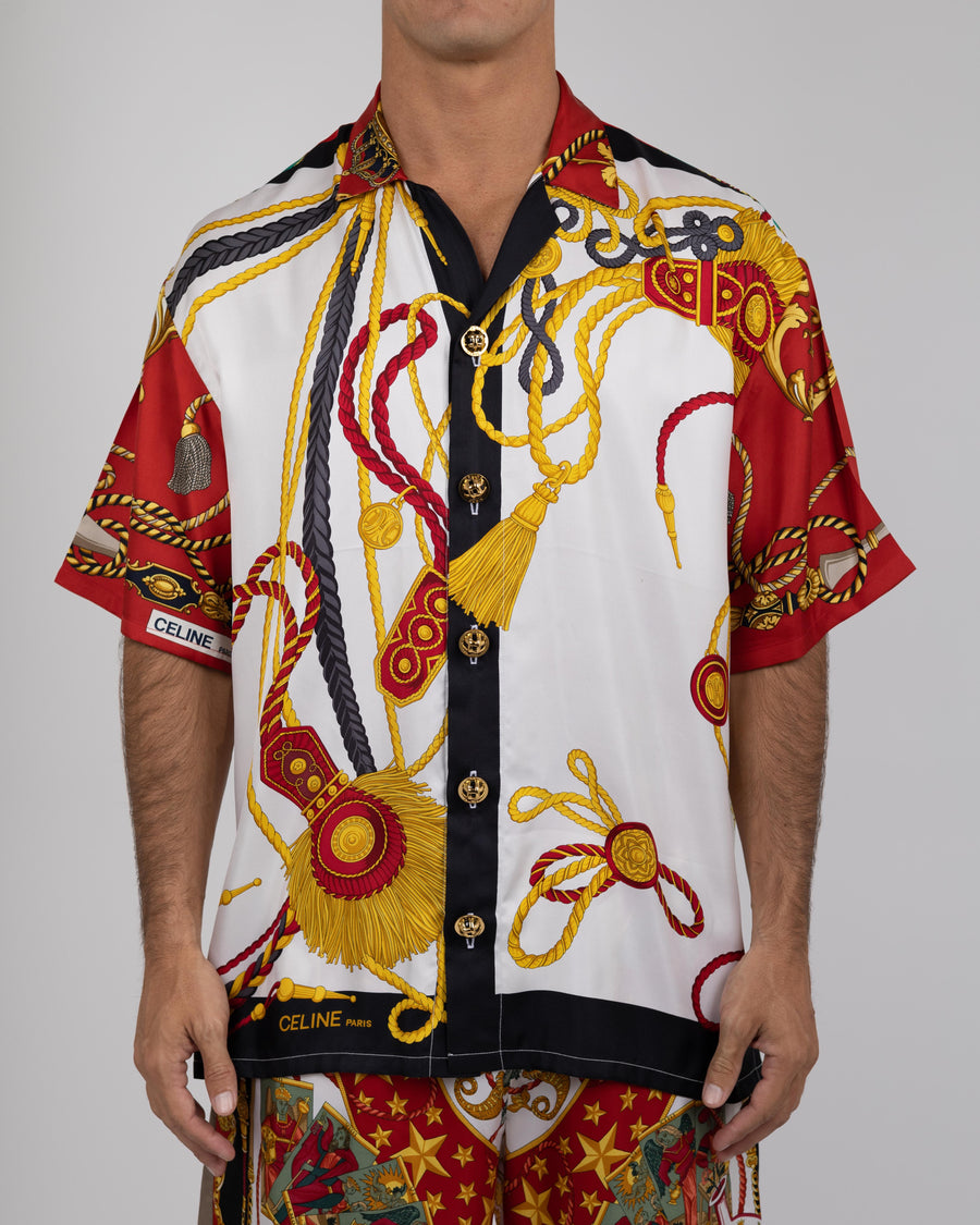 Rope and tassel silk shirt, by J. Logan Home, alternate view