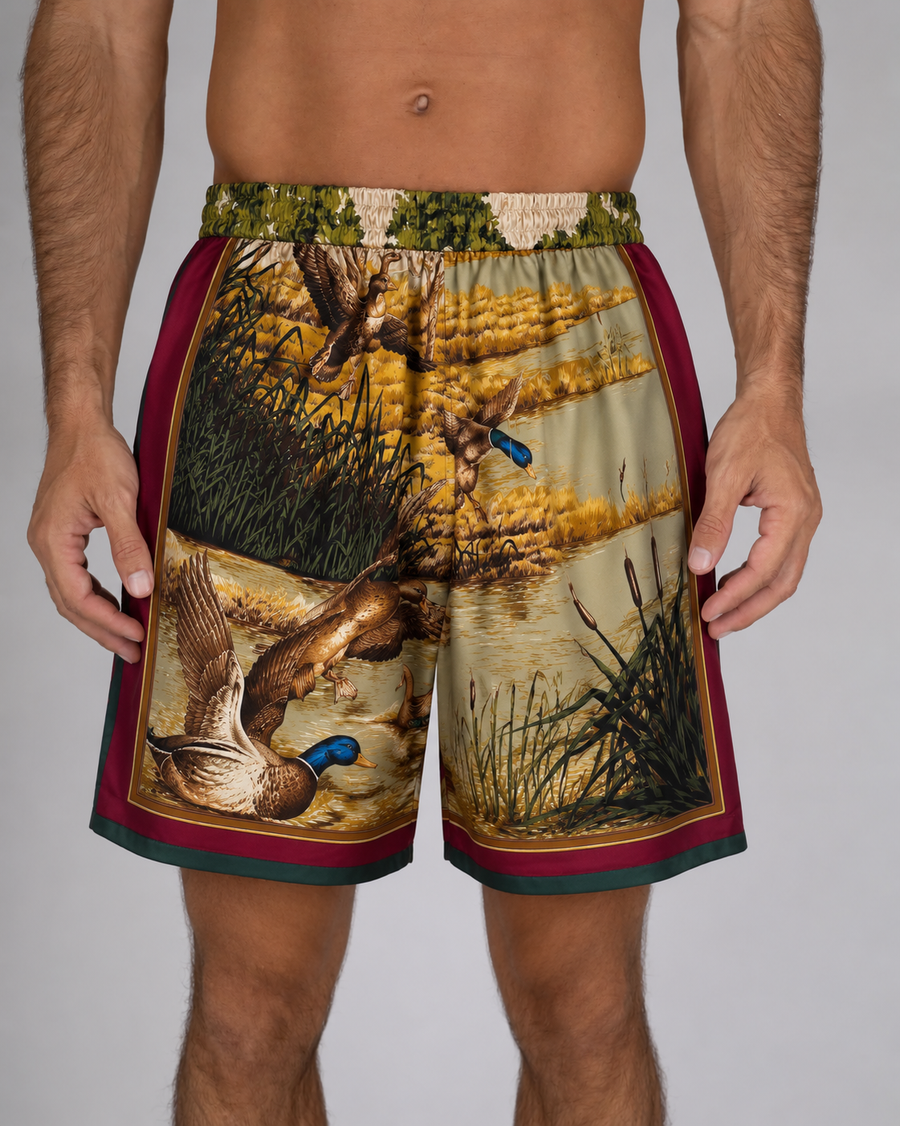THE BOXER | MARSH - silk boxer shorts, handmade in Palm Beach from vintage designer materials (view 3)