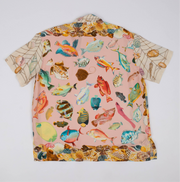 Tropical fish silk shirt, handmade by J. Logan Home in Palm Beach