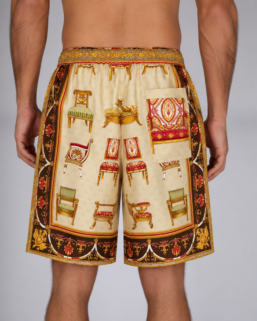 THE BOXER | BAROQUE - silk boxer shorts, handmade in Palm Beach from vintage designer materials (view 4)