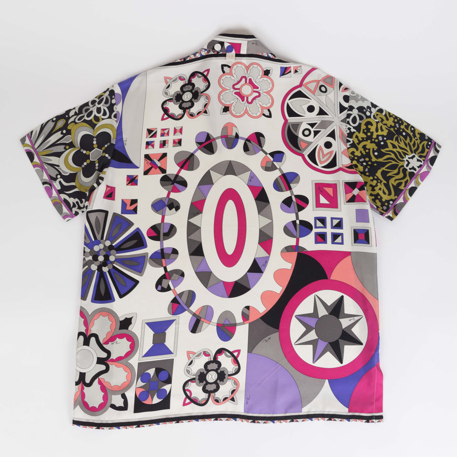 REISS - patchwork silk shirt, handmade in Palm Beach from vintage designer materials (view 2)