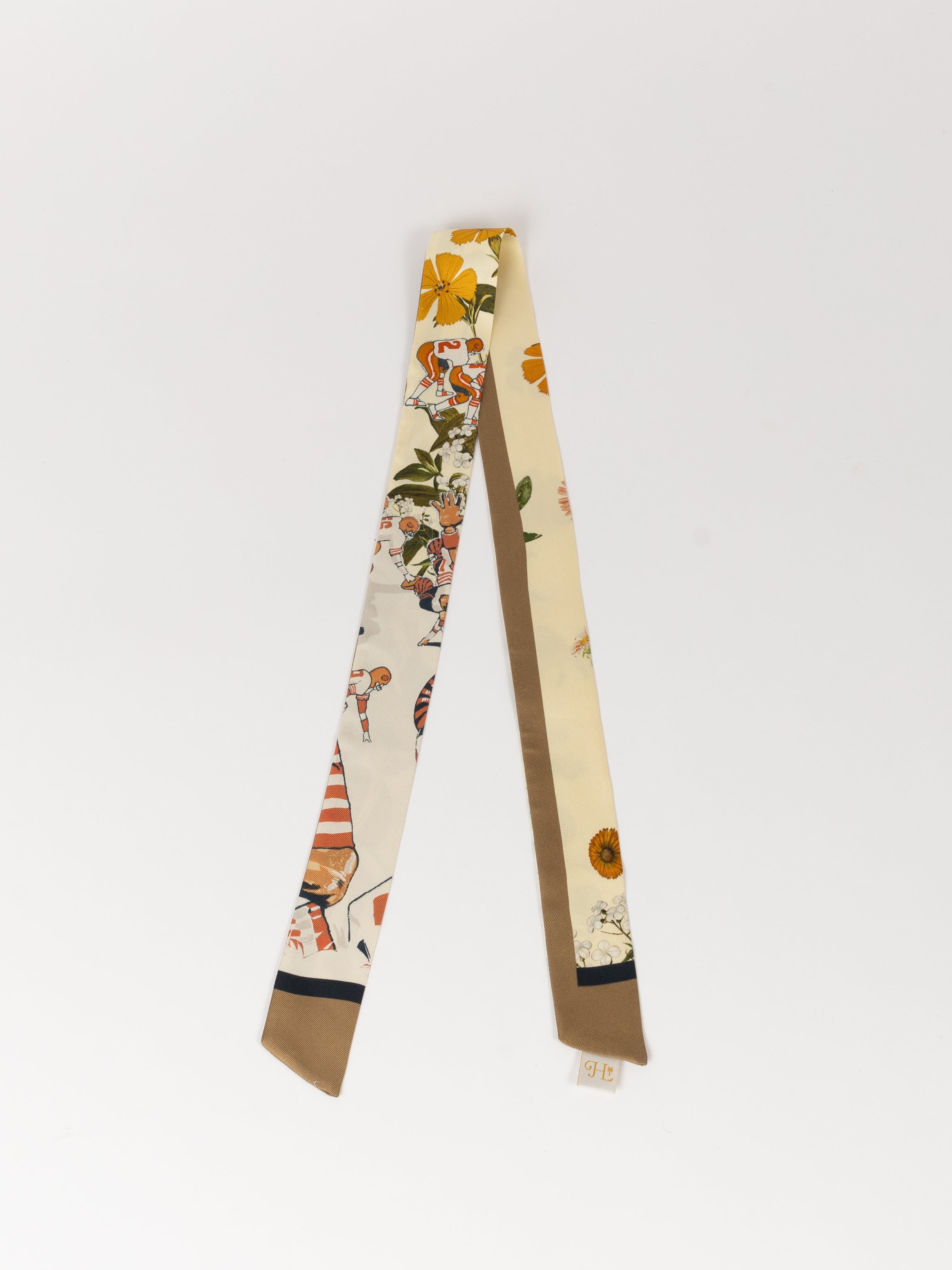 MONSE x J. Logan Home The Silky Beige and Brown repurposed silk accessory