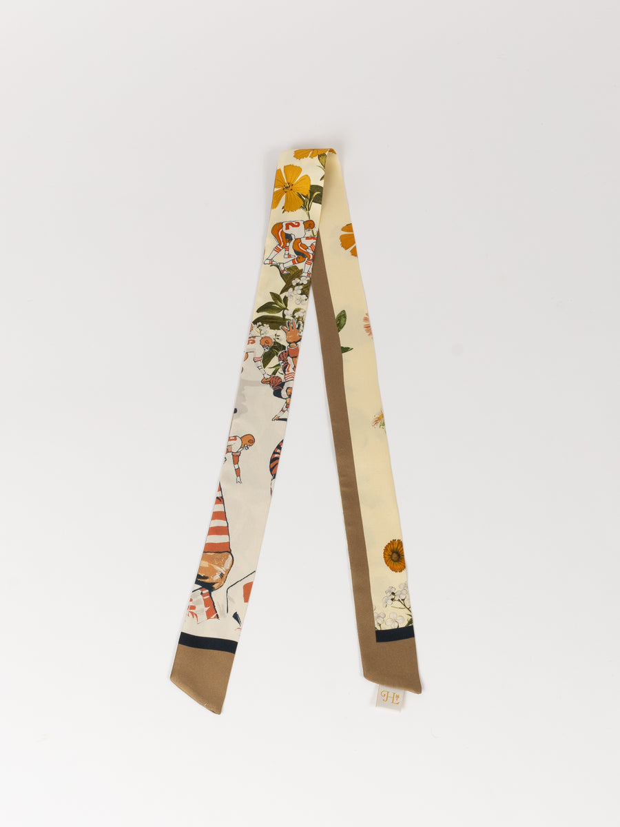MONSE x J. Logan Home The Silky Beige and Brown repurposed silk accessory